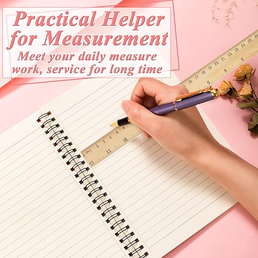 QTLCOHD 144 Pack 12 Inch Wooden Ruler, Pine Wood Measuring Rulers Bulk for Students Classroom, Home, Office, 2 Scale, 30 cm