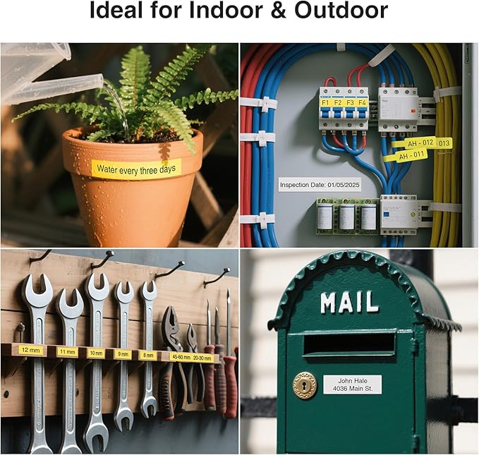 SUPVAN G15M Mini Portable Label Maker Machine with Tapes, Rechargeable 1200mAh Battery Thermal Transfer Printer, Compatible with Multi-Type Label, Home, Garage, Office & Outdoor