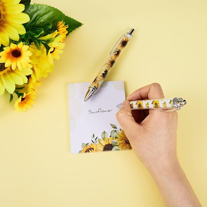 Sabary 9 Pads Cute Sticky Notes Animal Sticky Note Pads 3.15 x 3.94 Inches Colored Adhesive Memo Reminder Decor for Journal School Office Gifts(Sunflower)