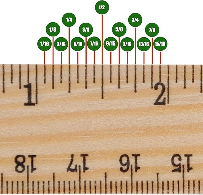 KINJOEK 72 Packs 8 Inch Wooden Rulers Bulk, 20cm Double Sided Pine Wood School Measuring Ruler for Home Student Office Use, 2 Scale