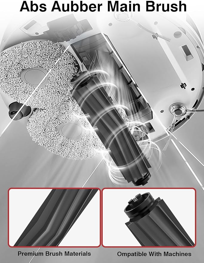 Aileway 22 Pcs Replacement Parts Accessories for Dreame L10s Ultra/L10s Pro Gen 2/L10s Ultra/L10s Pro/L10 Prime/Xiaomi X10+/X20+, Mop Pads X6; Dust Bag X4; Filter X4; Main Brushes X1; Side Brushes X6