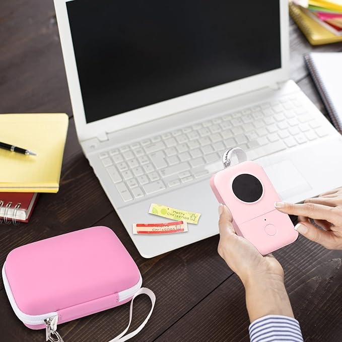 Labels Printer Case Compatible with COLORWING D30 Bluetooth Wireless Portable Labeling Printer Also for Phomemo D30 D35 for Memoking Mini Thermal Printing Sticker Storage Holder