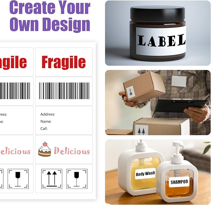 10 per Page Labels, Blank White Permanent Adhesive Shipping Address Labels for Laser/Ink Jet Printer, 2" x 4", 10-UP Labels (100 Sheet, 1000 Labels)