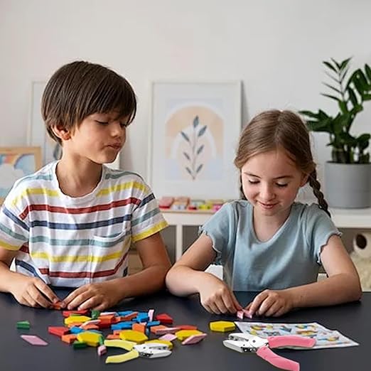 12 Pcs Single Hole Puncher, 1/4 Inch Metal Handheld Hole Punch with Soft Grip, Circle Shape Single Hole Puncher for Craft Paper Labels Greeting Cards Notebook(Multicolor)