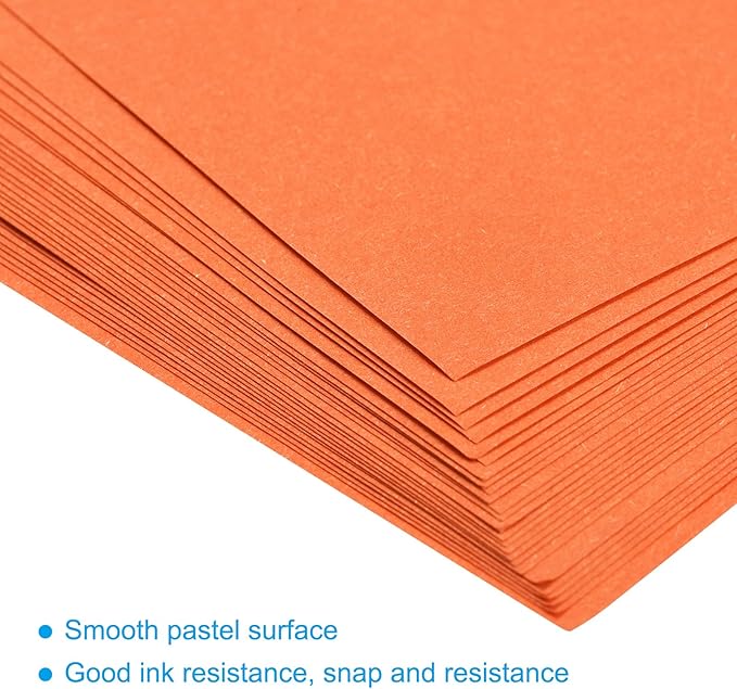 MECCANIXITY 25 Sheets Colored Copy Paper 8.3 x 5.8 Inch Printer Paper 80gsm Orange for Office Printing, Document Copying, Invitations, Forms, Art Projects