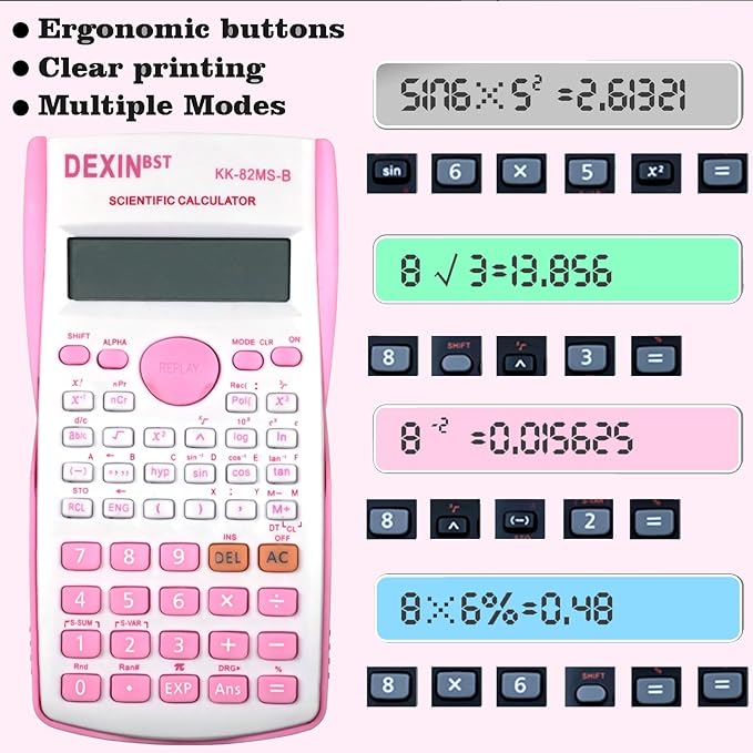 12 Packs Scientific Calculator Bulk,2-Line Engineering Science Calculator Statistical Multi-Function Ideal for Student Teacher School Finance Construction Business Office (4Colors)