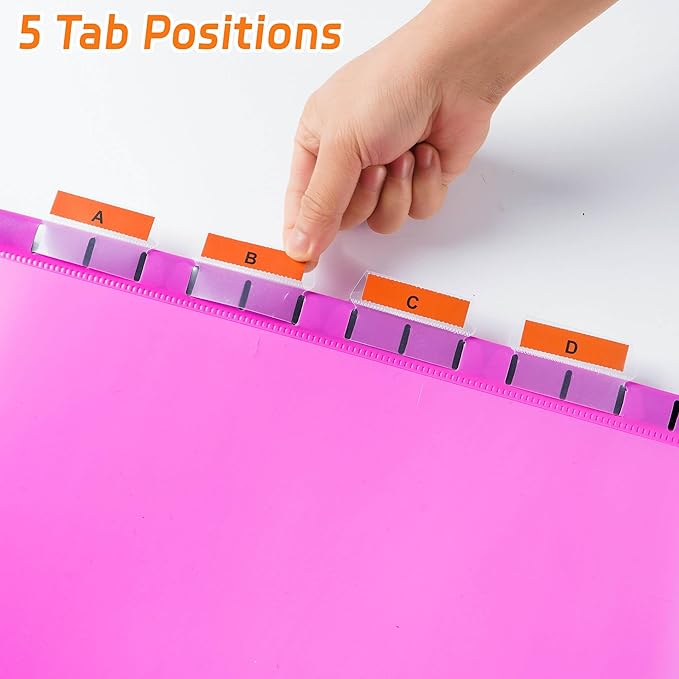 BOENFU Hanging File Folders, Letter Size, 26 Pack Sturdy Plastic Hanging Organizer File Folders for Efficient Filing, Assorted Colors