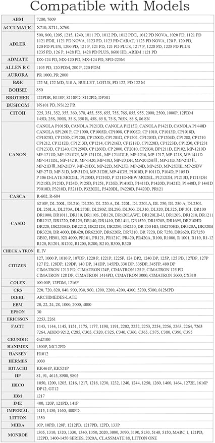 6 Pack Replacement for Porelon 11216 Universal Twin Spool Calculator Ribbon Universal GR24br Compatible with Sharp el-1197piii Nukote BR80c Casio fr-2650tm Adding Machine Ribbons Universal (Black/Red)