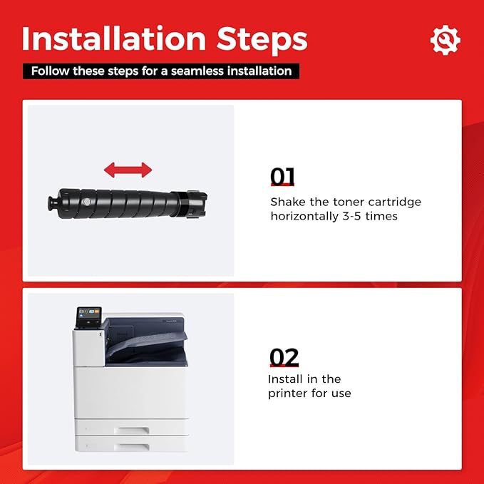 VersaLink C9000 High Capacity Toner Cartridge Set 4-Pack Replacement for Xerox 106R04074 106R04075 106R04076 106R04077 Toner Compatible with Xerox VersaLink C9000 Printer Ink Black Cyan Magenta Yellow