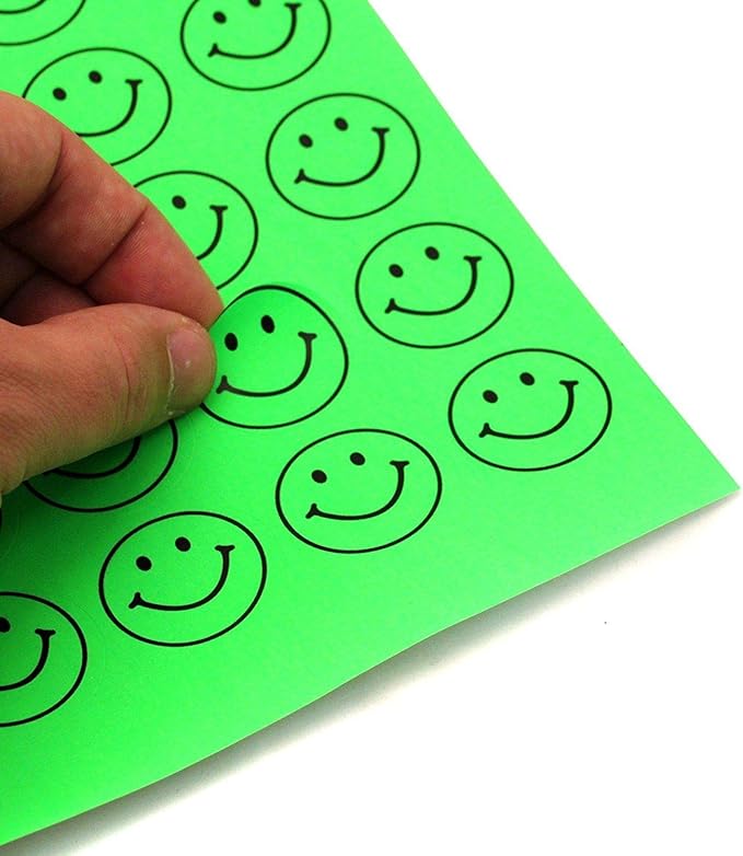 NextDayLabels - Pack of 25 Sheets, 8-1/2 x 11" Fluorescent Labels for Laser & Inkjet Printer (Green Fluorescent, 1.5" Round - 30 per Page, 750 Labels)