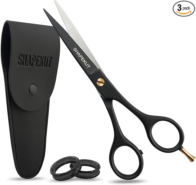 Professional Hair Scissors 6.5” - High Carbon Stainless Steel Barber Salon & Home Use Hair Cutting Scissors – Super Sharp Hair Shears Blades - Ergonomic for Men, Women & All Ages (Black, 6.5 inches)