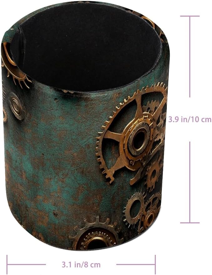 Pen Holder, Steampunk Gears background (1) Pencil Holder for Desk Makeup Organizer Multifunctional Office Supplies for Home,Kids and School