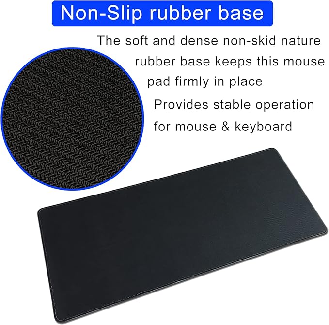 Green Garden Mouse Pad Desk Mat,Gaming Mouse Pad Large,Desk Cover Mat Desktop Mat,Big Mousepad with Stitched Edge Non-Slip Rubber Base for Work Study Gaming (27.5X11.8 in)