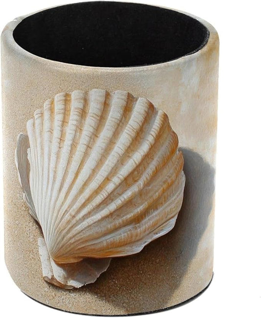 Pen Holder Cup for Desk, _Shell Sand (2) Pencil Cup Holder for Desk Office Pen Organizer