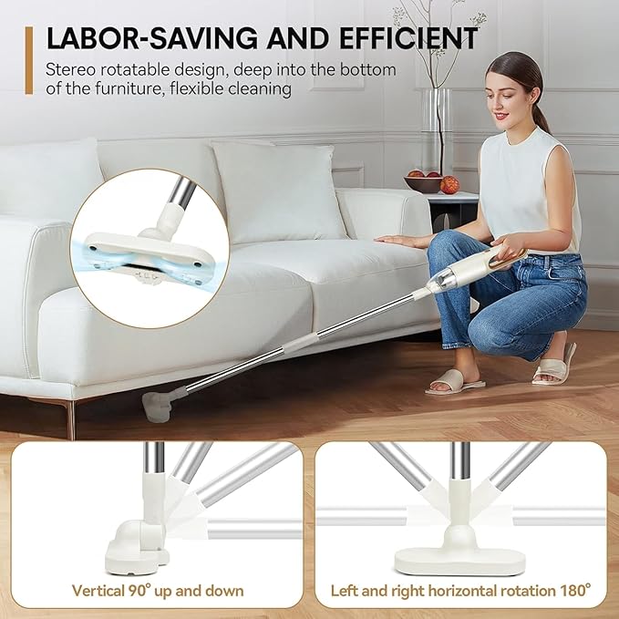 VANKICO Handheld Vacuum Cleaner, 2-in-1 Mini Cordless Vacuum Cleaner, USB Rechargeable Car Vacuum Portable, Quickly Dust Removal, for Hardwood Floor, Carpets, Pet Hair, Car, Office & Home Cleaning