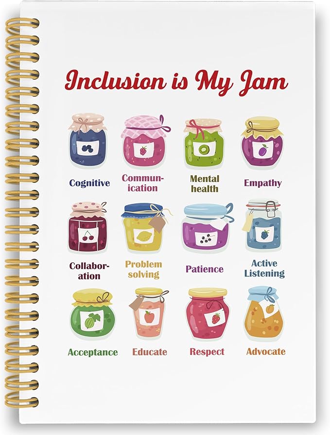 Mental Health Spiral Notebook, Neurodiversity Autism Awareness Journaling Notebooks for Teacher, Autism Accept Hardcover Journals for Office 160 Pages 5.5 x 8.3 Inch, Gifts for Autistic Adults