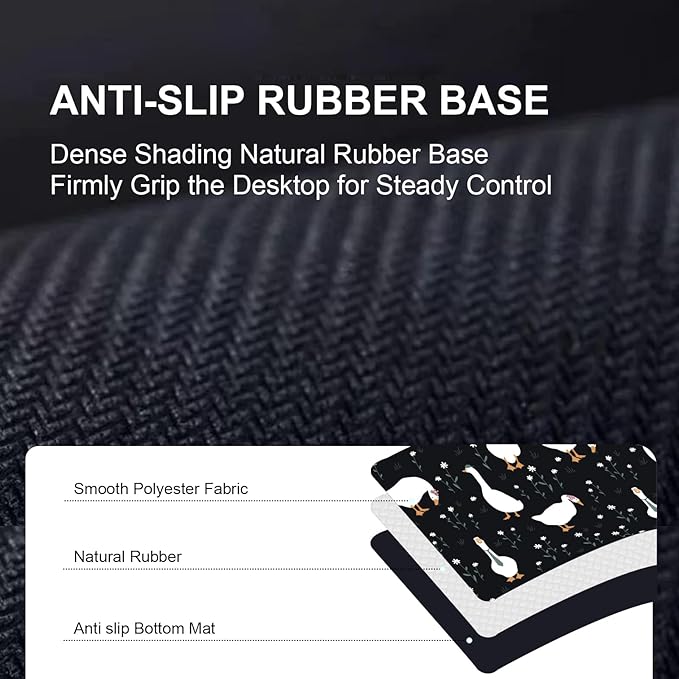 Large Desk Mat, Desk Matt for Desktop, Computer Gaming Mouse Pads, Anti-Slip Rubber Base, Stitched Edges Soft Mat for Desktop Office Home 31.5 x 11.8 Inches (Funny Ducks)