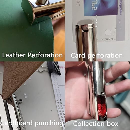 Hole Punch 1/4 Inch,Heavy Duty Single Hole Puncher, 2 Inch Deep Throat Reach, Portable Handheld for Paper, Leather, Scrapbook, Tab Paper, ID Card, PVC Card, Badge, and Photos (1/4"-6mm Hole)