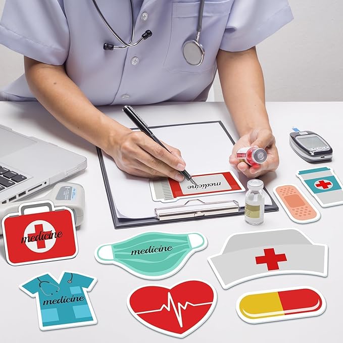 48 Pieces Nurses Sticky Notes Nurse Notes Pads Nurse Week Gift Self-Adhesive Nursing Student Essentials Sticky Memo Notes for Hospital School Nurse Day Supplies Presents