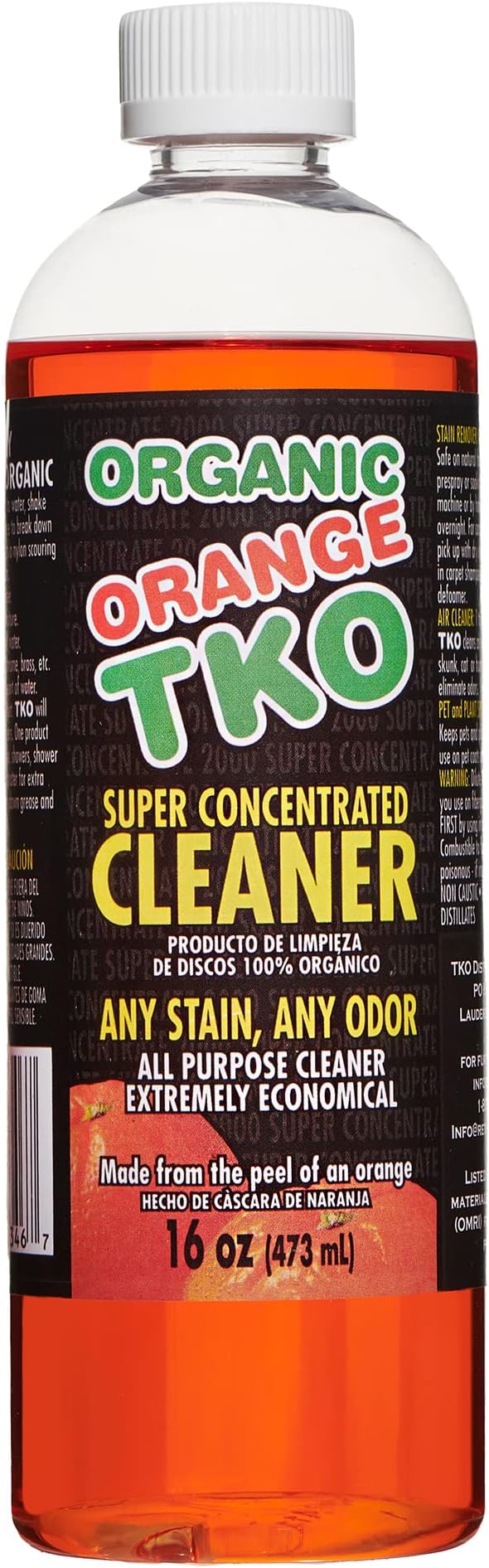 Stain remover, Floor cleaner, Degreaser, Glass cleaner, Multi Purpose Citrus Cleaner, Deodorizer, Stain Remover, Pet Safe, Non Toxic (16oz)