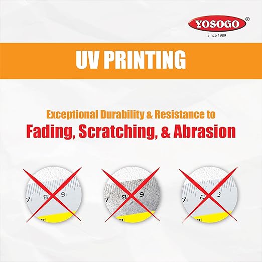 12 Inch / 30 cm Assorted Color Aluminum Ruler in Inch and CM Scale with Hanging Hole | Pack of 6