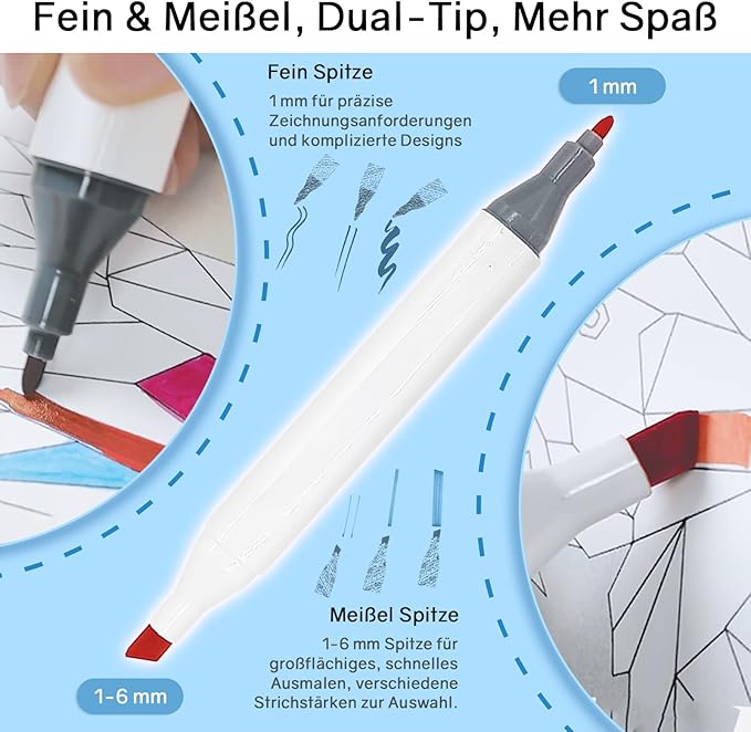 120 Colors Alcohol Markers, Art Markers for Artists with Coloring App, Dual Tip Marker for Adult Painting Sketching Drawing with Travel Case Great Gift Idea