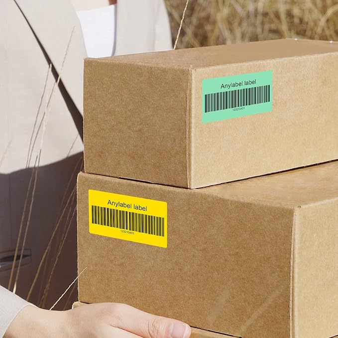 2.25" x 1.25" Yellow Direct Thermal Labels, Replacement for Self-Adhesive Address Shipping Barcode Thermal Stickers, Compatible with Rollo & Zebra Thermal Label Printer(1 Roll, 1000 Labels)