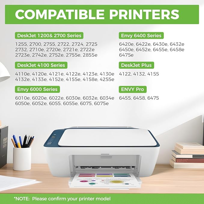 67XL Ink Cartridge High Yield 2-Pack Replacement for HP 67 XL Black Tri-Color Compatible for HP Ink 67 67XL for DeskJet 2755e 2700 2855e 2800 2752 2742e 4155e 4255e 4100 Envy 6055 6055e 6455e Printer