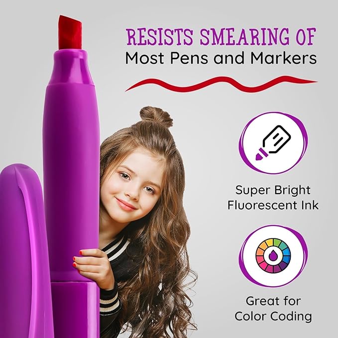 Artellius 104 Pack Vibrant Highlighters Assorted Colors Bulk Set (8 Bright Colors), Quick-Dry, Neon Pastel Chisel Tip Highlighter Set for Underlining, Highlighters Bulk Perfect for Class, Office