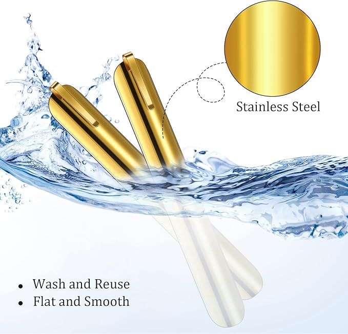 Chumia Crumbers for Servers, Table Crumb Sweepers Bread Cleaner Stainless Steel Table Crumbers for Tablecloth in Restaurants and Homes, Servers, Waiters, Waitresses Tool Accessories(Gold,10)