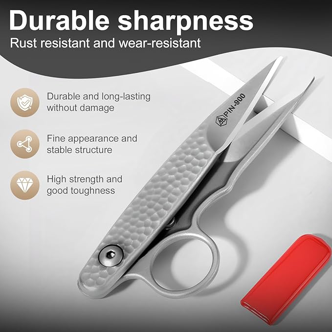 2025 New Upgrade Sewing Scissors, Stainless Steel Premium Tailor Scissors, Thread Snips Trimming Nipper for Gift Wrapping Yarn, Sewing Supplies (2)