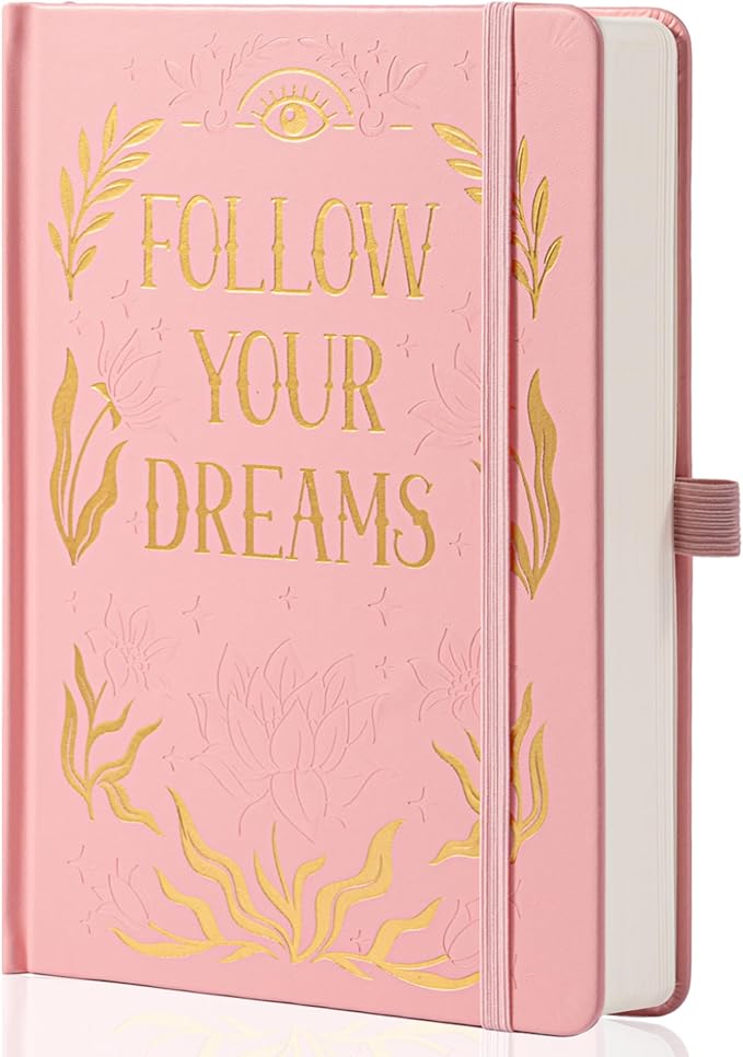 Bullet Dotted Notebook for Women Men, 190 Numbered Pages Journal, A5 Butterfly Floral Journals for Writing, Aesthetic Notebooks, Work School Note Taking, 5.4" x 8.4"