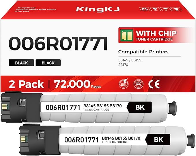 006R01771 AltaLink B8145 B8155 B8170 High Capacity Toner Cartridge Black 2-Pack Replacement for Xerox 006R01771 Toner Compatible with Xerox AltaLink B8145 B8155 B8170 Laser Printer Ink All-in-One Copy