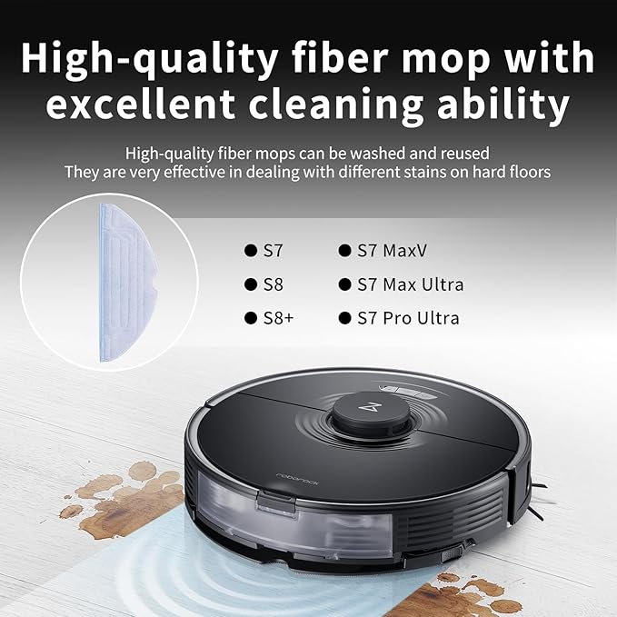 18Pack S7 Replacement Parts For Roborock S7 Max Ultra,S7 Pro Ultra,S7,S7+,S7 MaxV,S7 MaxV Plus,S7MaxV Ultra Robot Vacuum, 2 Roller Brush, 4 Filter, 6 Side Brush, 4 Mop Cloth and 2 Installation Tools