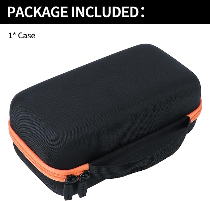 Case Compatible with Brother P-Touch PTH110 / PTH111 Pro / PTE110 Portable Monochrome Label Maker (Black+Orange Zipper)