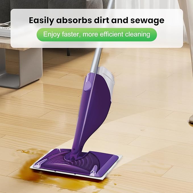 42 Count Disposable Mop Pad Replacement for Swiffer WetJet Spray Mop, Extra Strong Dirt Locking and Water Absorbent, Powerful Stain Removal