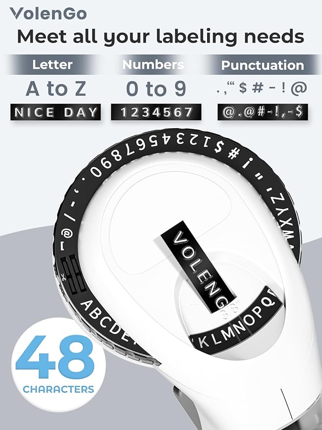 Embossing Label Maker, Vintage Embossed Label Maker, Handheld Retro Manual Labeler Machine with 10 Rolls 3D Embossed Tapes, Portable Old School 3D Embosser for Kids School Items, Black