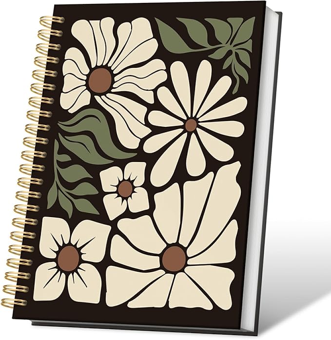 Boho Spiral Notebook, Journal for Women, Notebooks for Work,College Ruled Notebook Journal for Writing,Boho Gifts for Women Student Teacher,5.5x8.3