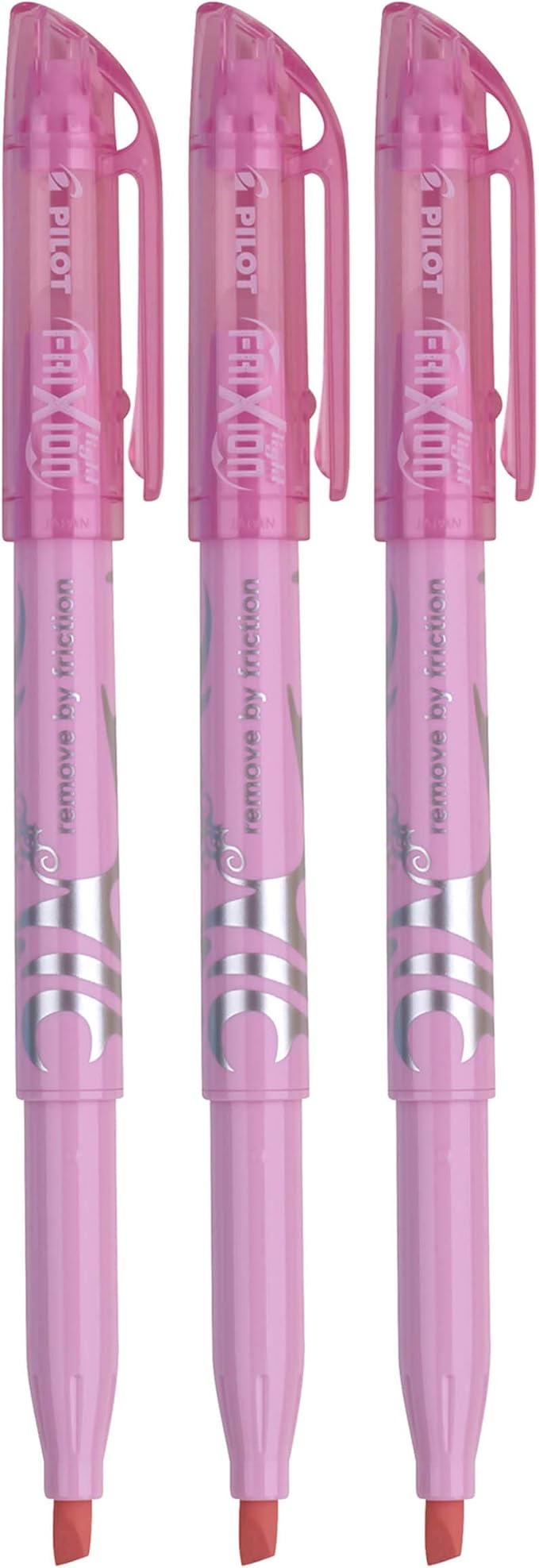 Pilot FriXion Pastel Erasable Highlighter, Chisel Tip, Pink Ink, 3 Count