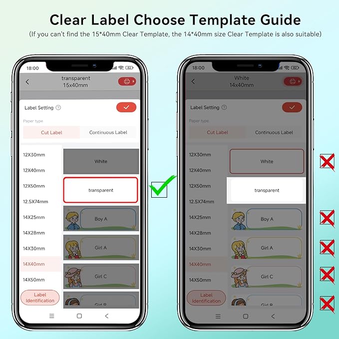 eebbl Label Maker Tape Refill 15mm 0.47 Standard Laminated Thermal Label Tape Replacement 0.59"×1.57"(15×40mm), 1650 Labels/10Rolls/Pack, High Definition Labeling Tape for Home Office School Hotel