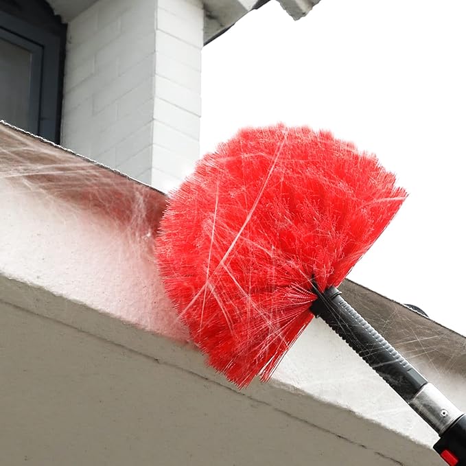 20 Foot High Reach Dusting Kit with 5-12 Foot Extension Pole // High Ceiling Duster with Telescopic Pole // Cobweb Microfiber Duster // Outdoor & Indoor Extendable Duster Cleaning Kit