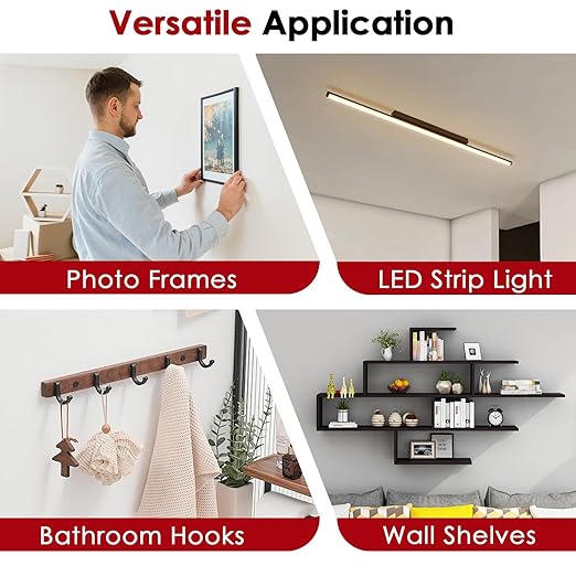 10 Packs Double Sided Tape Heavy Duty Mounting Tape 0.8 in X 16.4 Ft, Adhesive Tape for Wall, Foam Tape Waterproof for Automotive Strip Light Home, Office Décor