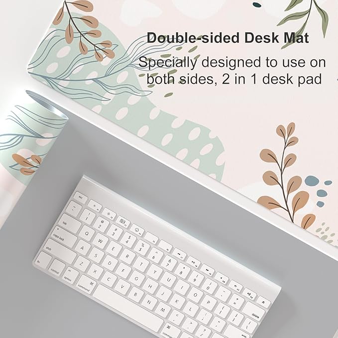 Colorful Star Large Mouse Pad, Green Pink Waterproof Desk Mat, Abstract Boho Double Sided Computer Gaming Mouse Pad, XXL Full Desk Mousepad Non Slip Desk Pad for School Office Home 31.5" x 15.7"