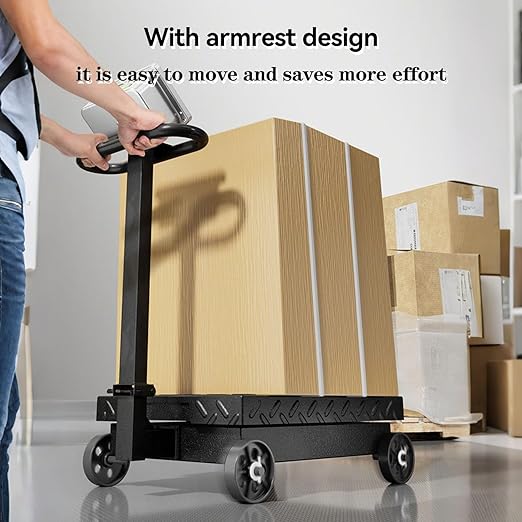 660lb Industrial Platform Scale with Wheels Computing Floor Digital Scale with Accurate LB/KG Price Calculator High Definition Displa Foldable for Weighing Luggage Package Shipping Mailing