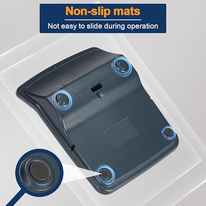 Calculator, 12 Digits Desk Calculators with Large Display LCD & Sensitive Big Buttons Dual Power Solar with Battery Standard Functions Basic Calculators for Offices Home Schools CF-1453