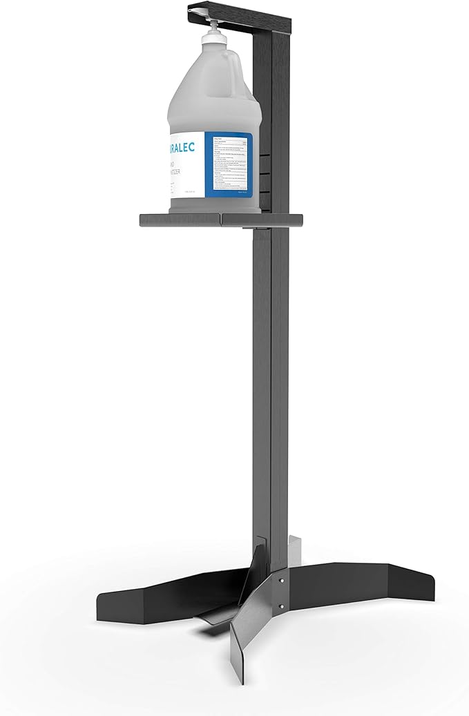 Foot Operated Hand Sanitizer Stand, Heavy Duty Stainless Steel Freestanding Adjustable Hand Sanitizer Dispenser 31 Inches Tall