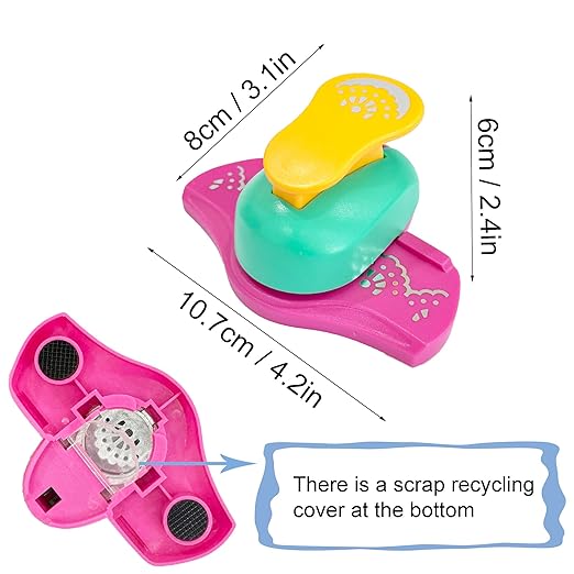 MIAO JIN Semicircular Wreath Craft Paper Edge Punch - Hand Scrapbooking Hemming & Fancy Border/Edge Hole Punch, DIY Art Projects, Cards, Decorations