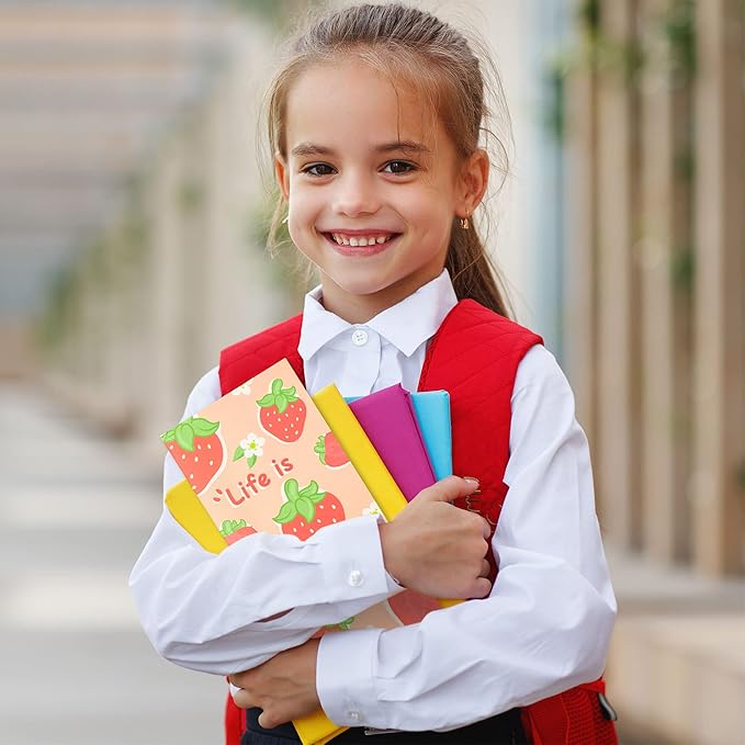 Xqumoi Life is Berry Sweet Sticky Notes Set, 550 Sheets, Strawberry Pattern Self-Stick Notes Pads Summer Fruit Divider Tabs Bundle Writing Memo Pads Back to School Office Supplies Small Gift