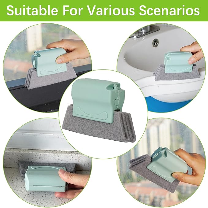 Trycooling Hand-held Groove Gap Cleaning Tools Door Window Track Kitchen Cleaning Brushes (4 Pcs)