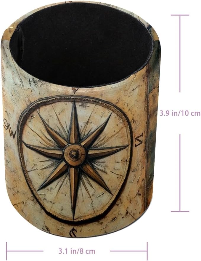 Pen Holder_Compass Pencil Holder for Desk Makeup Organizer Office Supplies for Home,Kids and School